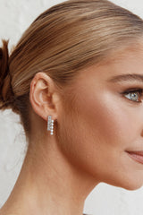 Scorpio Diamante Earrings Silver