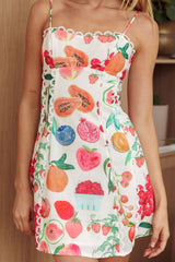 Chamberlain Scallop Trim Mini Dress Fruit