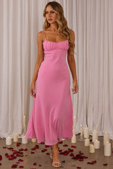 Nerida Twist Back Maxi Dress Pink