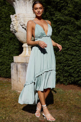 Providence Strappy Back Midi Dress Pistachio