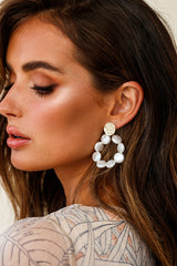 Cleo Circular Pearl Earrings