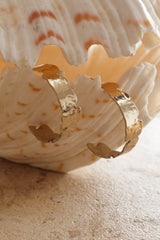 Shari Textured Half Hoop Earrings Gold