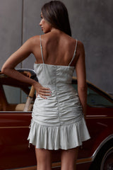 With Love Cowl Neck Mini Dress Pistachio